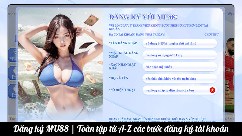 Hướng dẫn đăng ký Mu88 toàn tập cho người mới tham gia
