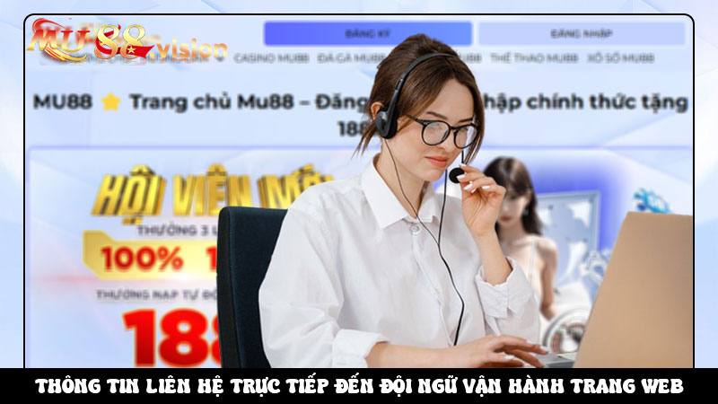 Thông tin liên hệ trực tiếp đến đội ngữ vận hành trang web
