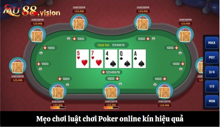 Mẹo chơi luật chơi Poker online kín hiệu quả